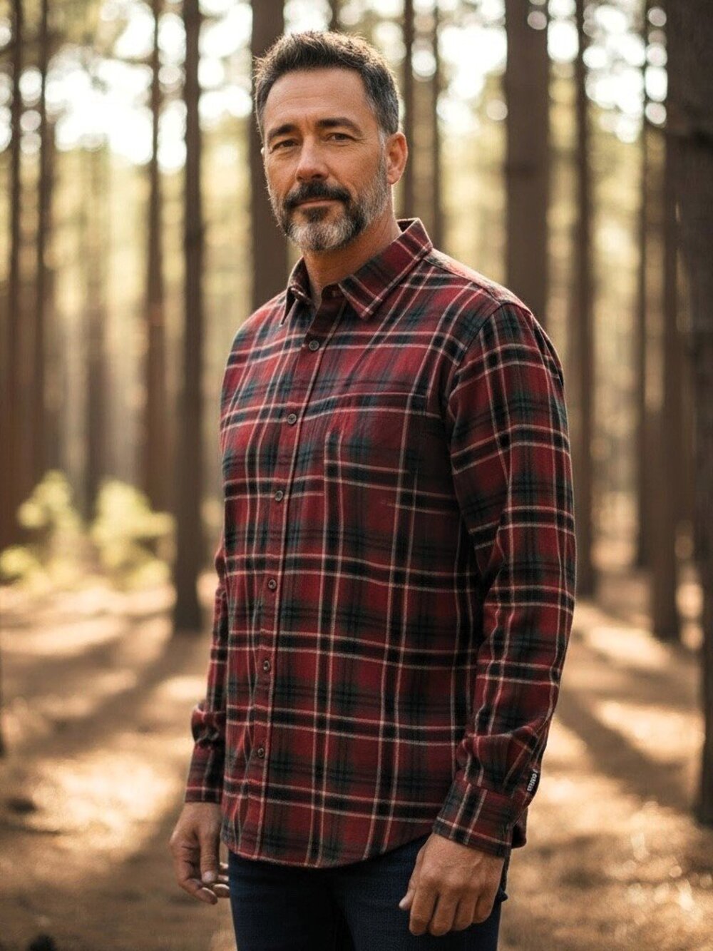 NWT Eddie Bauer Flannel Shirt Mens XXL Red Black Plaid Button Closure Gorpcore